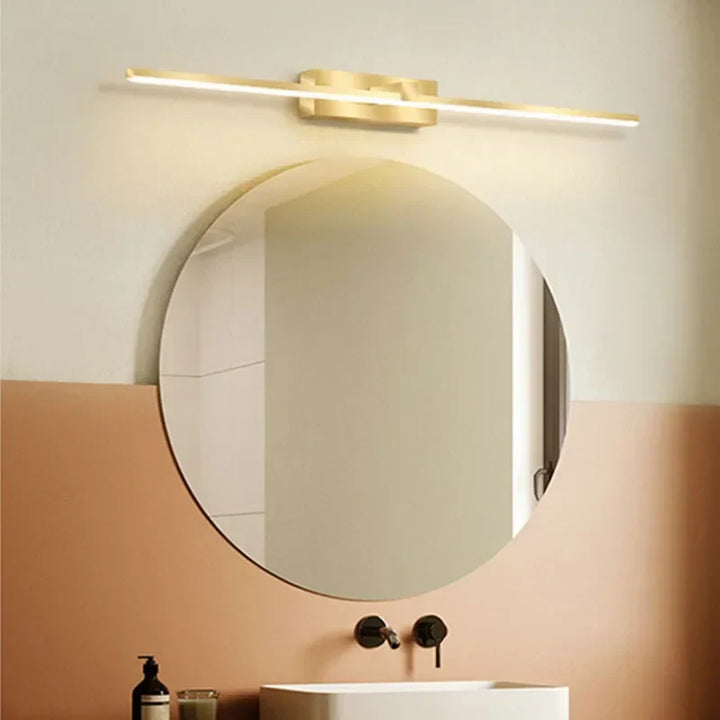 Moderne Gouden LED Wandlamp – Badkamerspiegelverlichting met Touch-schakelaar voor Slaapkamer, Woonkamer en Make-up Verlichting