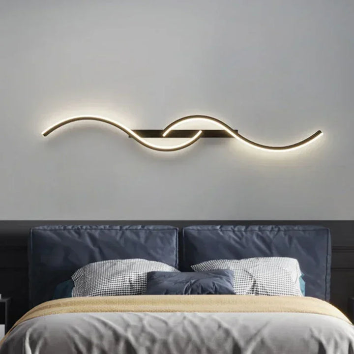 Moderne LED Wandlamp - Hedendaagse Wandlamp voor Woonkamer, Slaapkamer, Eetkamer en Hal - Op- en Neer-verlichting, Dimbaar, Touch-schakelaar, Interieurdecoratie