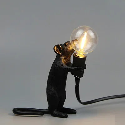 Moderne USB-Muislamp LED-nachtlamp – Creatieve diervorm nachttafellamp voor woondecoratie, slaapkamer en desktopverlichting