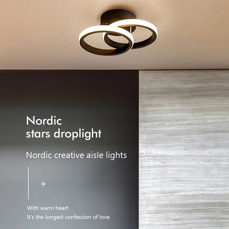Moderne LED plafondlamp - Dimbare binnenverlichting voor hal, trap, foyer, balkon en slaapkamer