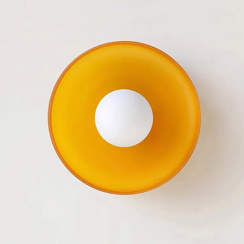 Moderne dubbele glazen plafondlamp – G9-lamp wandlamp voor woonkamer, slaapkamer, hal en balkon