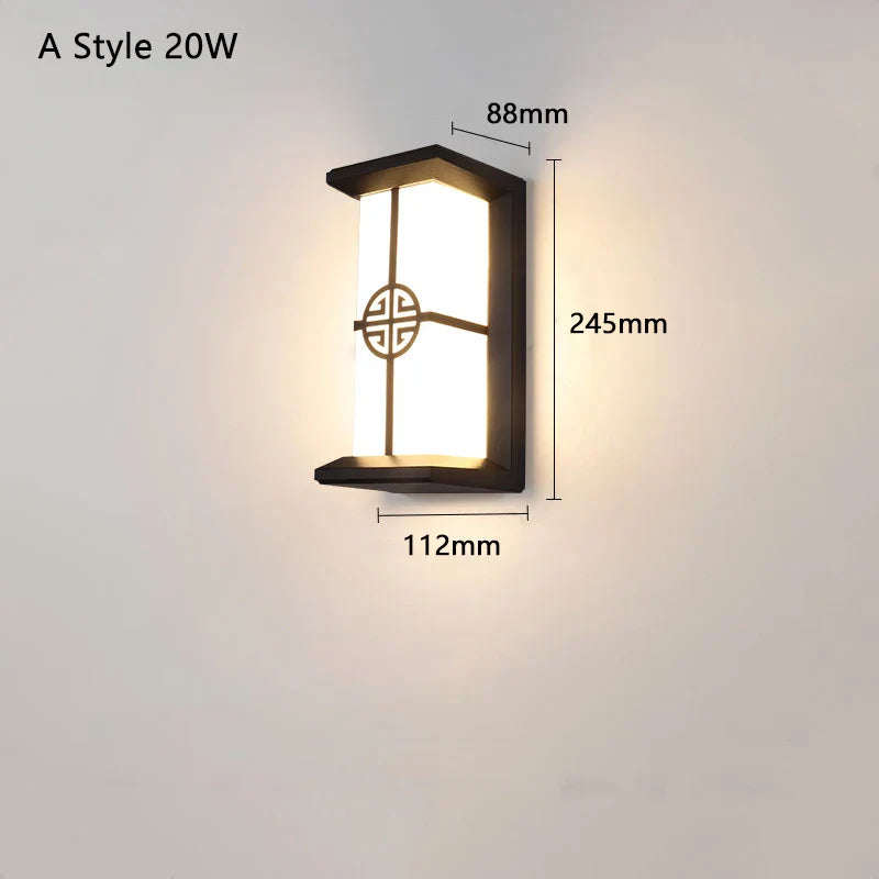 Moderne LED buitenwandlamp met bewegingssensor - Waterdichte veranda lamp, buitenverlichtingssysteem
