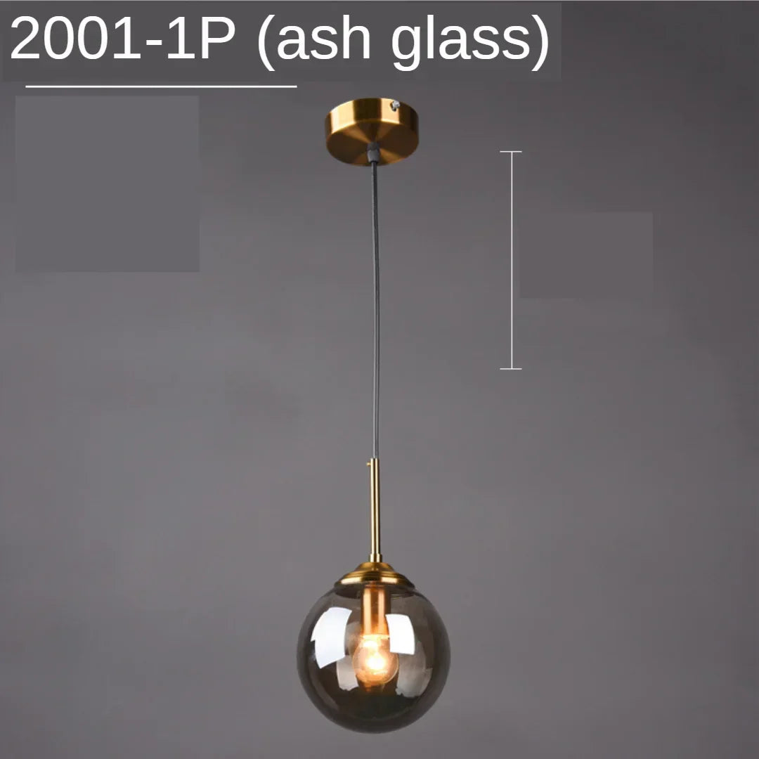 Moderne glas hanglampen voor slaapkamer nachttafel badkamer hanglamp plafondlampen hotel restaurant decoratie ring
