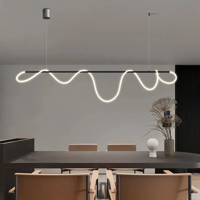 Moderne LED Pendelleuchte – Stijlvolle plafondlamp voor eethoek, keuken & kantoor, energiezuinige AC-voeding, LED-lampen inbegrepen