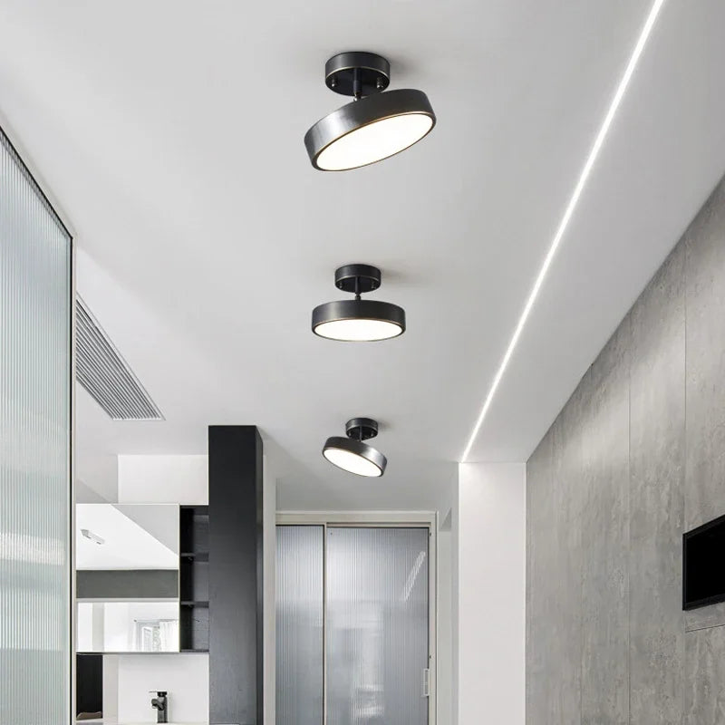 Moderne LED plafondlamp - Draaiende koperen lamp voor woonkamer, slaapkamer, hal en restaurant, zachte verlichting voor de woningdecoratie