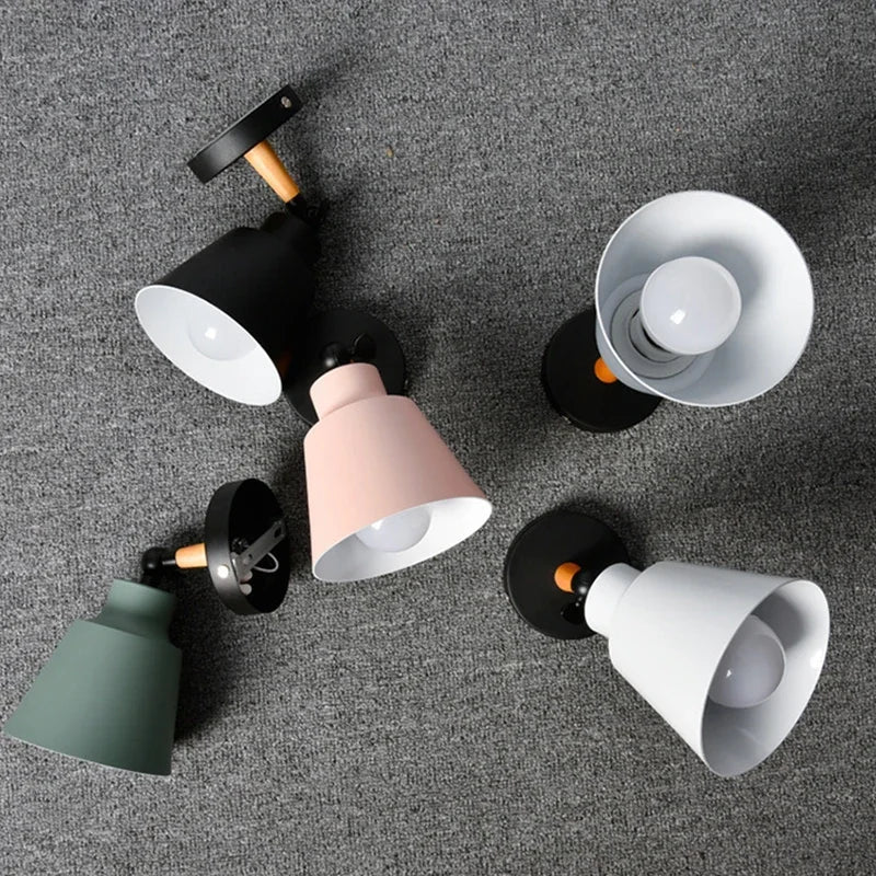 Nordic LED Wandlamp – Minimalistisch Massief Houten Ontwerp voor Slaapkamer, Woonkamer en Hal – Moderne Decoratieve Verlichting met E27 Fitting