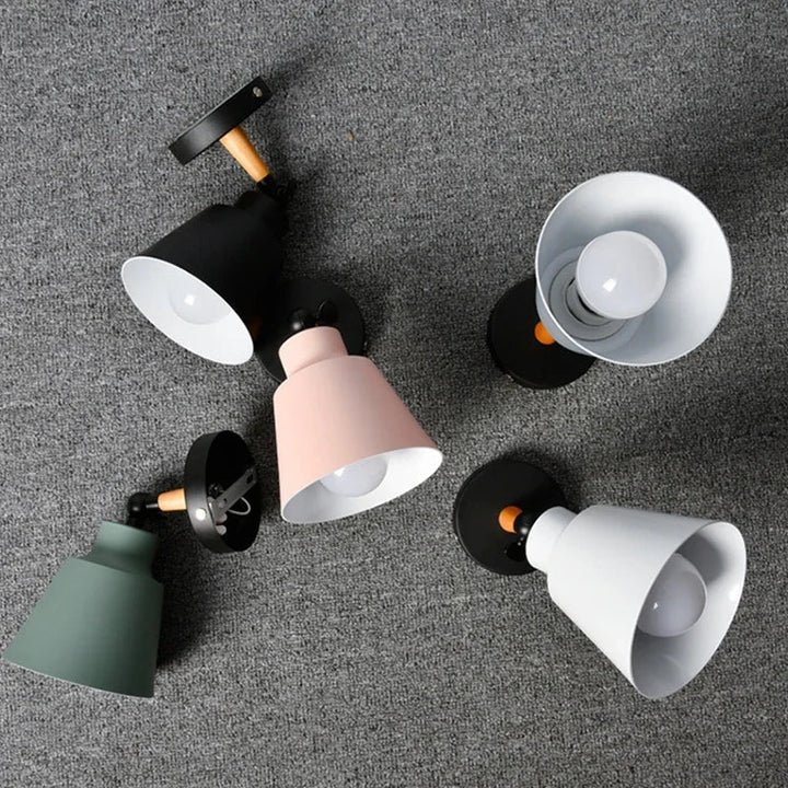 Nordic LED Wandlamp – Minimalistisch Massief Houten Ontwerp voor Slaapkamer, Woonkamer en Hal – Moderne Decoratieve Verlichting met E27 Fitting