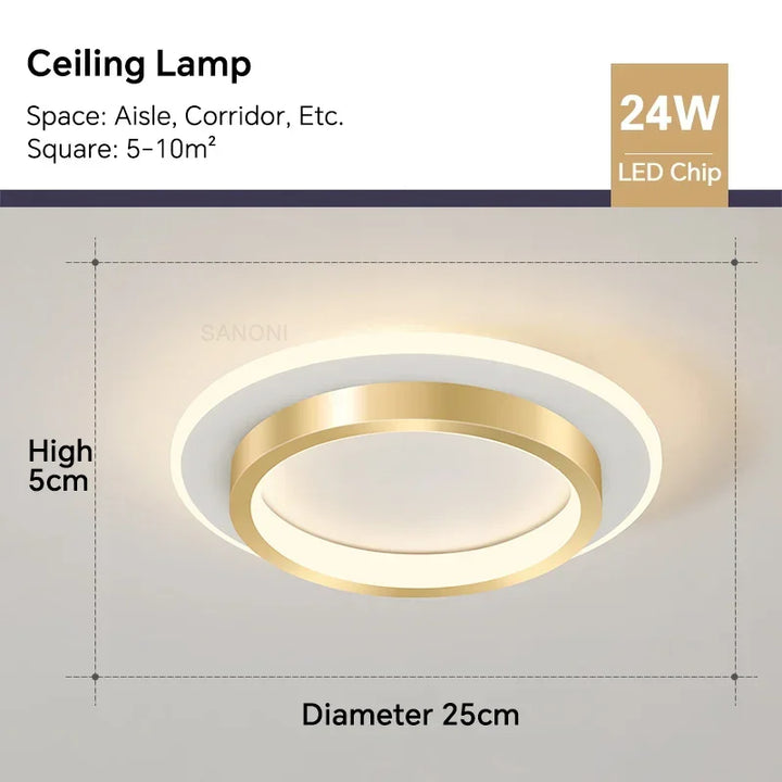 Moderne LED ceiling light - Square ceiling lamp for living room, staircase, hallway and more