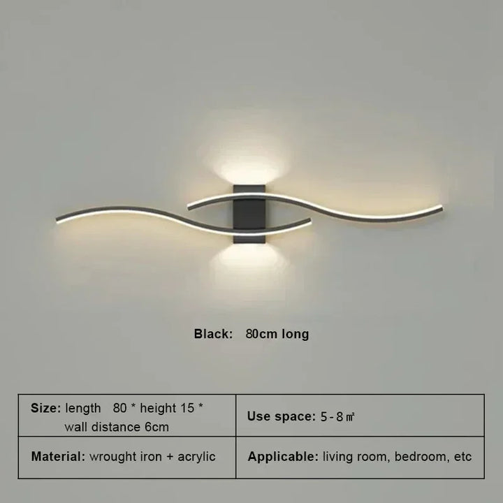 Moderne minimalistische LED strip wandlamp - dimbare wandverlichting voor woonkamer, slaapkamer, restaurant en badkamer