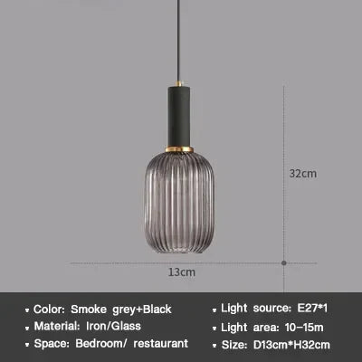 Moderne Nordic Glazen Hanglamp – Enkele Kop LED Hanglamp voor Eetkamer, Slaapkamer, Café en Studie – Wit, Groen, Cognac & meer