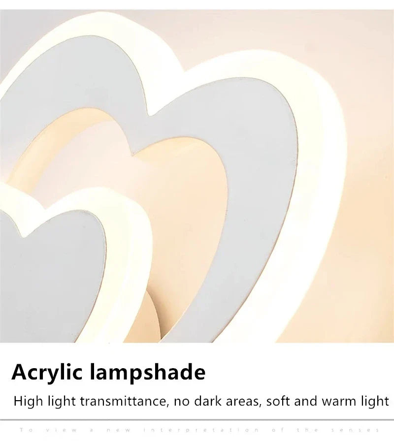 Moderne LED Hartvormige Wandlamp