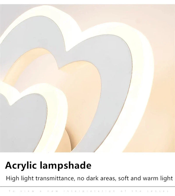 Moderne LED Hartvormige Wandlamp