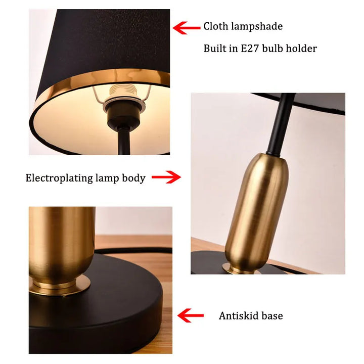 Europese Retro Slaapkamer Nachttafel Lamp - Moderne Amerikaanse Decoratieve Lichtbron