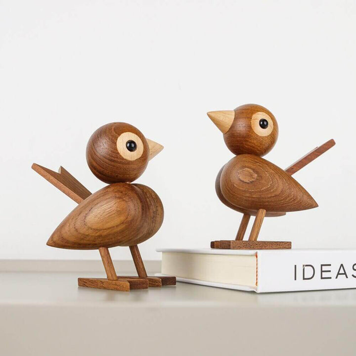 Een kleine vogel vertelde het me, Noordse houten ornament