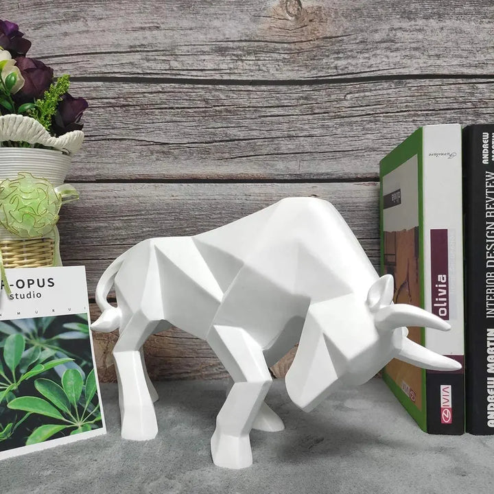 YuryFvna Moderne Geometrische Stierstandbeeld, Ornament, Café, Stier Sculpturen, Dierenfiguren, Abstracte Hotel Thuisdecoratie