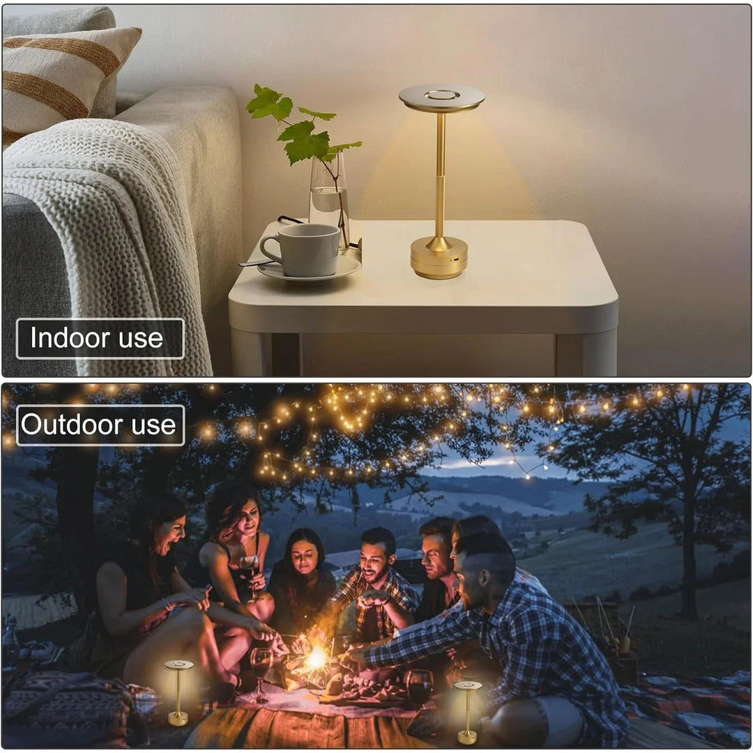 Klassieke Touch-Sensor-LED-Tafellamp | Oplaadbare draadloze bureaulamp met 3 instelbare kleurtemperaturen