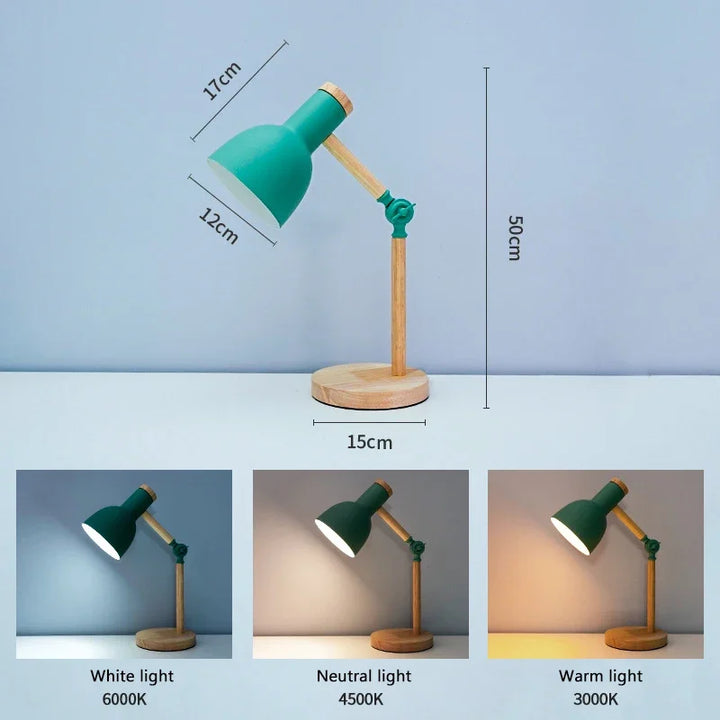Artistieke paddenstoelvormige houten bureaulamp: Verlicht je ruimte met stijl