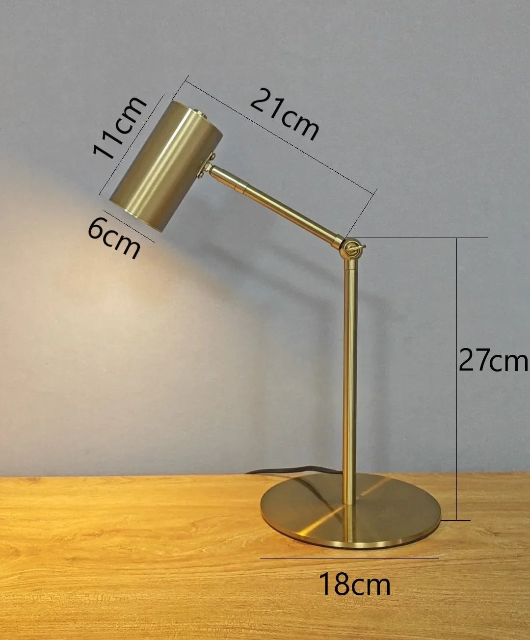 Moderne gouden tafellamp - Oogvriendelijke LED leeslamp voor studie, slaapkamer en woonkamer decor