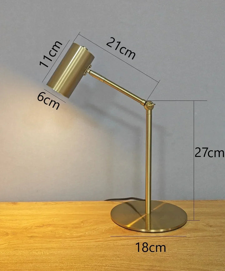 Moderne gouden tafellamp - Oogvriendelijke LED leeslamp voor studie, slaapkamer en woonkamer decor