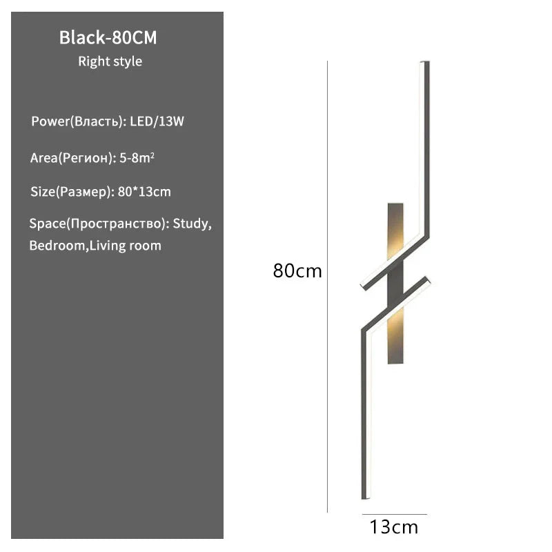 Moderne Creatieve Streep LED Wandlamp Minimalistische Slaapkamer Nachtkastje Wandlamp LED Lichten Woonkamer TV Bank Achtergrond Wandlamp