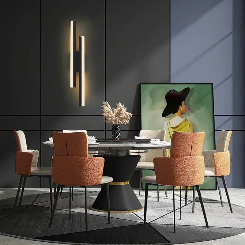 Moderne LED wandlamp met koperen pijp en acryl kap