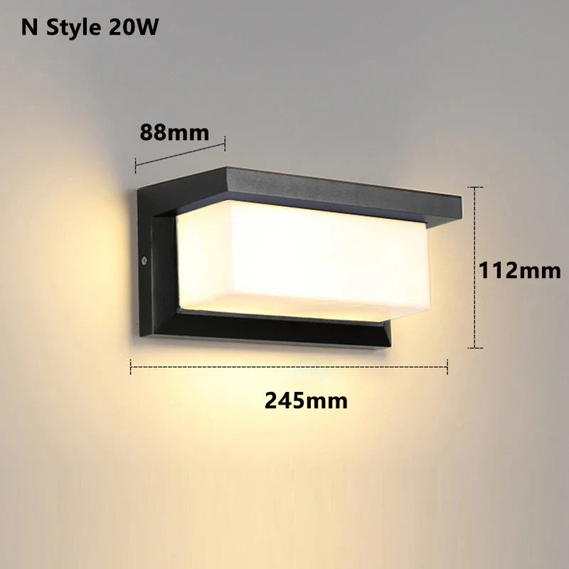 Moderne LED-Wandlamp voor buiten met bewegingssensor - Waterdichte IP65-verandalampen voor balkon tuin