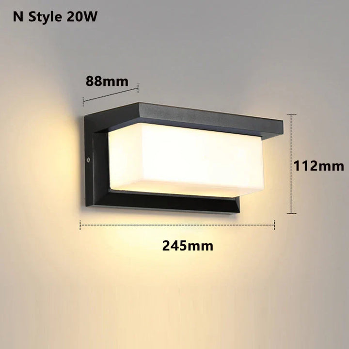Moderne LED-Wandlamp voor buiten met bewegingssensor - Waterdichte IP65-verandalampen voor balkon tuin