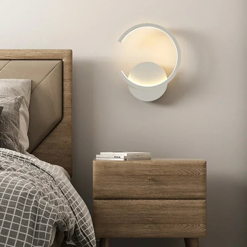 Moderne LED Wandlamp – Noorse Stijl Zwarte, Witte en Gouden Wandverlichting voor Woonkamer, Slaapkamer, Gang en Hu decoration
