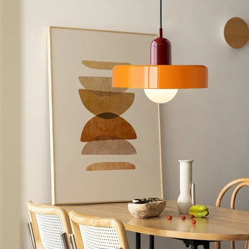 Nordic Glas Pendellicht – Moderne LED Hanglamp voor Woonkamer, Slaapkamer, Eetkamer en Bar, 3 Snoep Kleuren