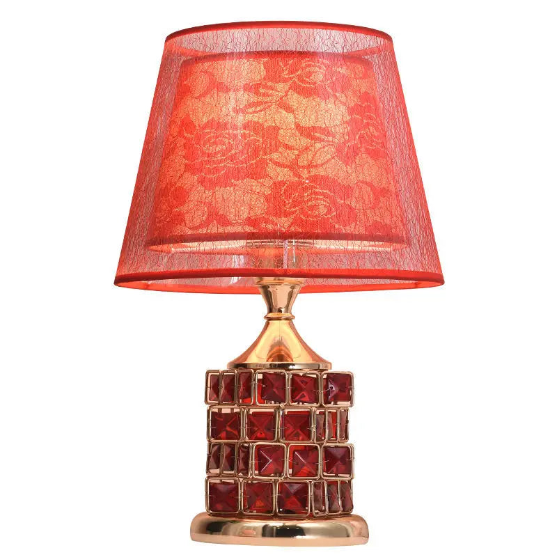 Moderne Kristall Tafellamp – Europese stijl luxe lamp voor huwelijkscadeau-ideeën, schattige slaapkamer en woondecoratie