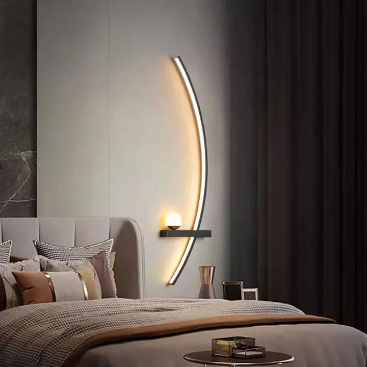 Moderne LED Wandlamp – Aluminium 53 cm lange Lichtbalk voor slaapkamer, woonkamer, gang en binnengebruik – Dimbaar met afstandsbediening