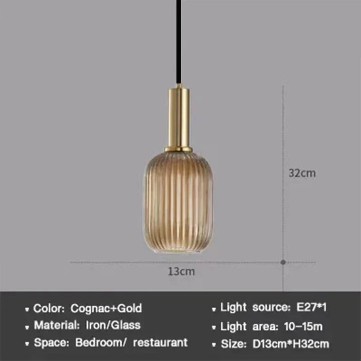 Moderne Nordic Glazen Hanglamp – Enkele Kop LED Hanglamp voor Eetkamer, Slaapkamer, Café en Studie – Wit, Groen, Cognac & meer