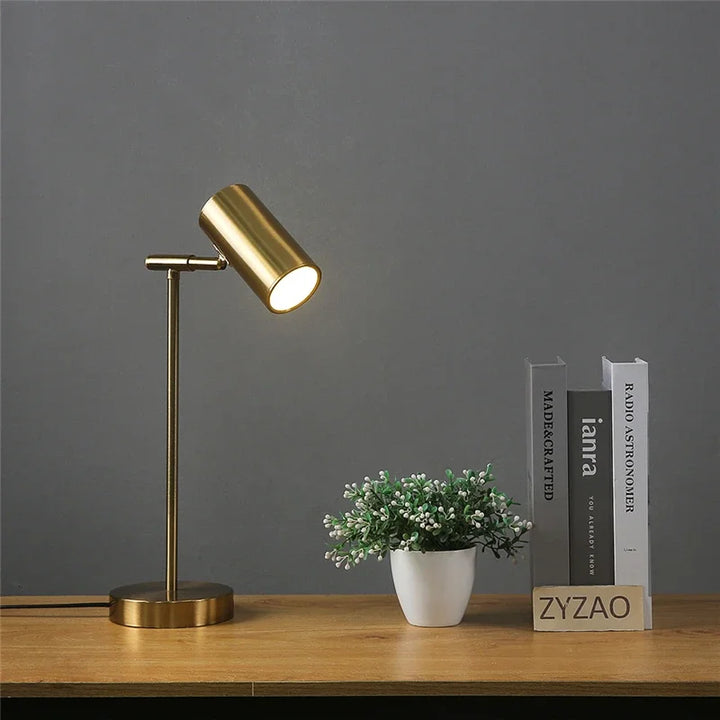 Moderne gouden tafellamp - Oogvriendelijke LED leeslamp voor studie, slaapkamer en woonkamer decor