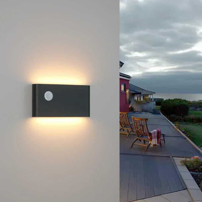 Moderne LED buiten bewegingssensor waterproof wandlamp - Ideaal voor tuin-, binnenplaats- en gangverlichting