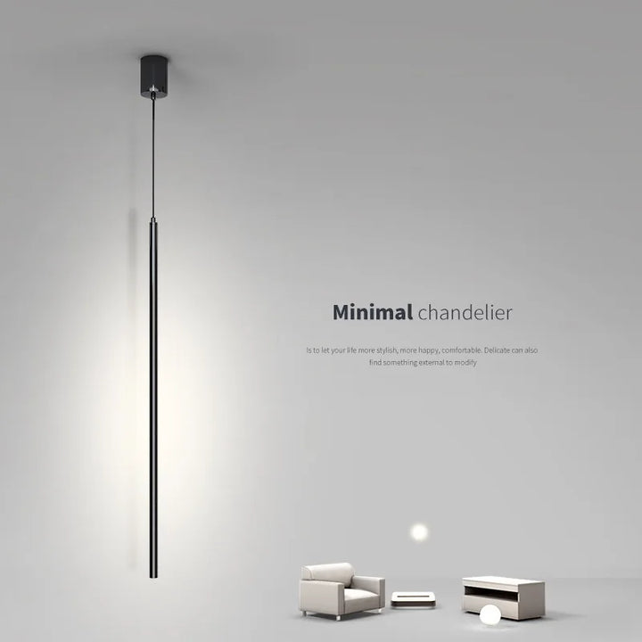 Moderne LED Lange Pendelleuchte voor Eetkamer, Slaapkamer & Woonkamer – Tiptoets, Aluminium Hanglamp, witte & zwarte Lampenkap