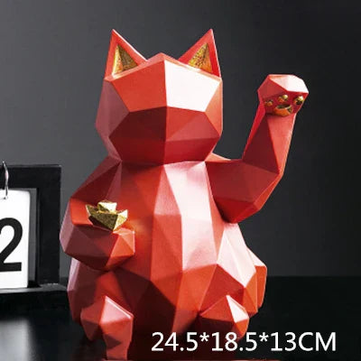 Nordic Style Geometric Glückskatze