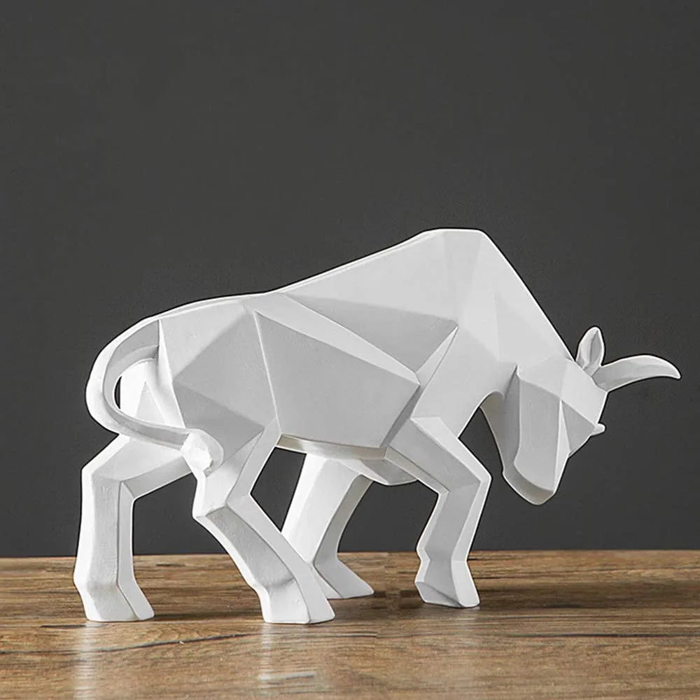 YuryFvna Moderne Geometrische Stierstandbeeld, Ornament, Café, Stier Sculpturen, Dierenfiguren, Abstracte Hotel Thuisdecoratie