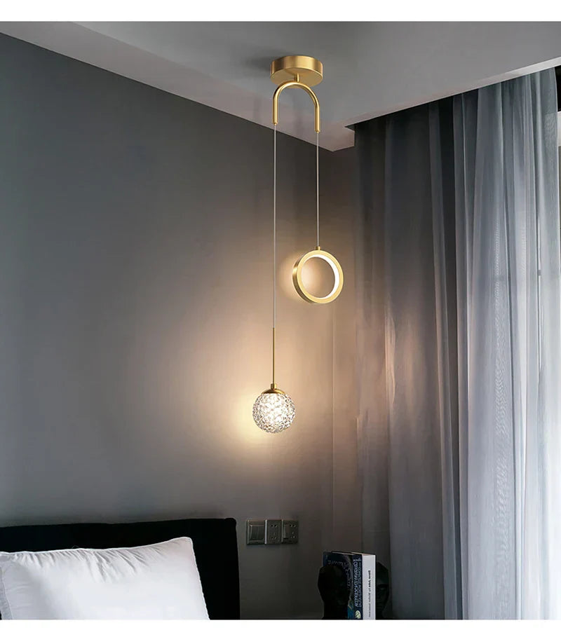 Moderne LED pendelstuk – 2-weg binnenhanglamp voor woonkamer, slaapkamer, eettafel met instelbare 3 lichtkleuren