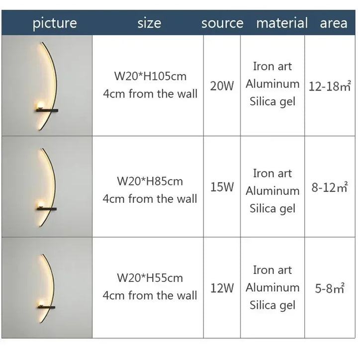 Moderne LED-Wandlamp Zwart Goud - Elegante lange streepdesign voor veelzijdige verlichting