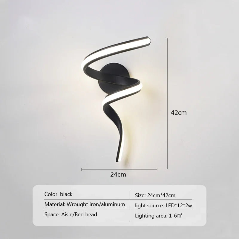 Moderne Minimalistische LED Wandlamp – Op- en Neer- Schakelaar voor Slaapkamer, Woonkamer en Badkamer