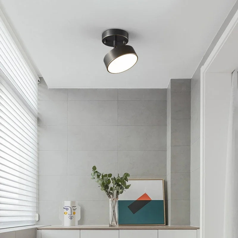 Moderne LED plafondlamp - Draaiende koperen lamp voor woonkamer, slaapkamer, hal en restaurant, zachte verlichting voor de woningdecoratie