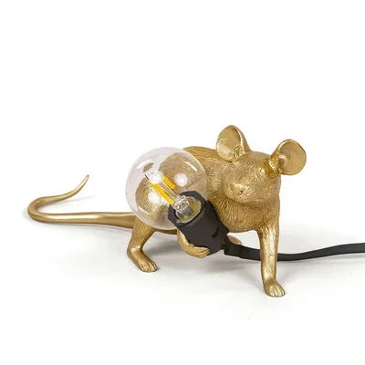 Moderne USB-Muislamp LED-nachtlamp – Creatieve diervorm nachttafellamp voor woondecoratie, slaapkamer en desktopverlichting