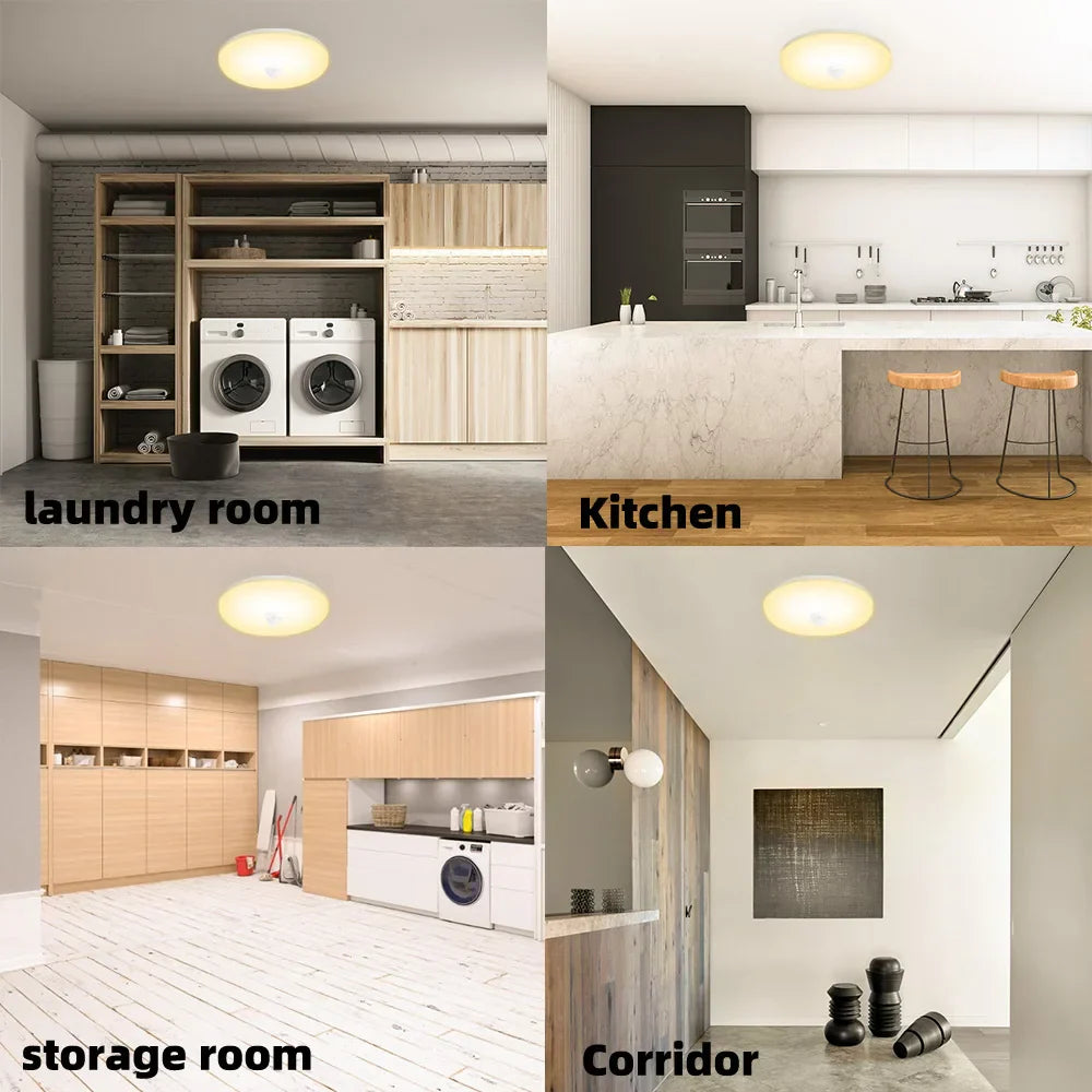 LED PIR bewegingssensor plafondlamp - moderne verlichting voor slaapkamer, woonkamer, trappenverlichting