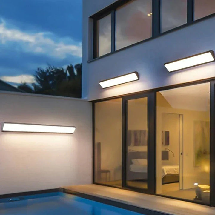 Lange strepen-LED-buitenwandlampen - Waterdichte aluminium lampen voor veranda, tuin, gang