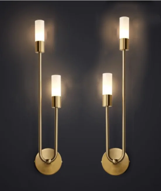 Moderne Gouden LED Wandlamp – Nordic Wandlamp voor Woonkamer, Slaapkamer, Keuken en Hal Decor