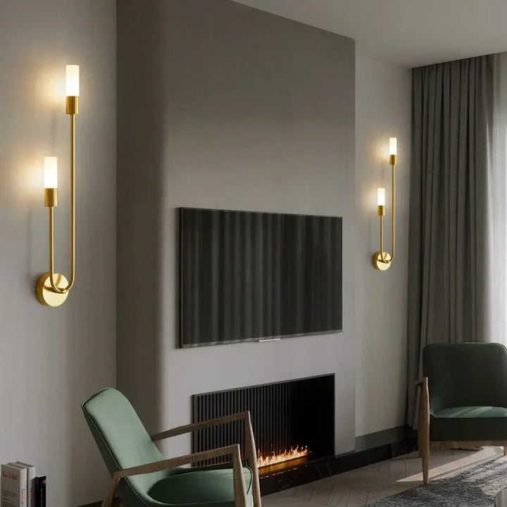 Moderne Gouden LED Wandlamp – Nordic Wandlamp voor Woonkamer, Slaapkamer, Keuken en Hal Decor