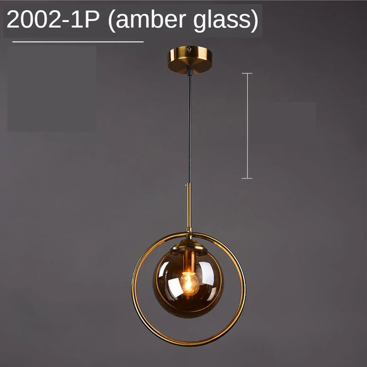 Moderne glas hanglampen voor slaapkamer nachttafel badkamer hanglamp plafondlampen hotel restaurant decoratie ring