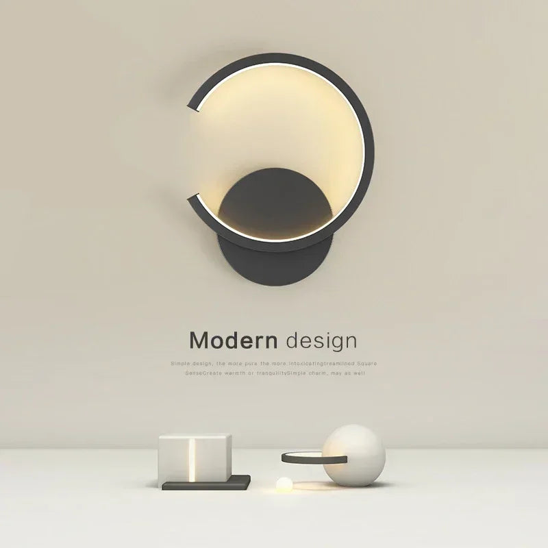 Moderne LED Wandlamp – Noorse Stijl Zwarte, Witte en Gouden Wandverlichting voor Woonkamer, Slaapkamer, Gang en Hu decoration