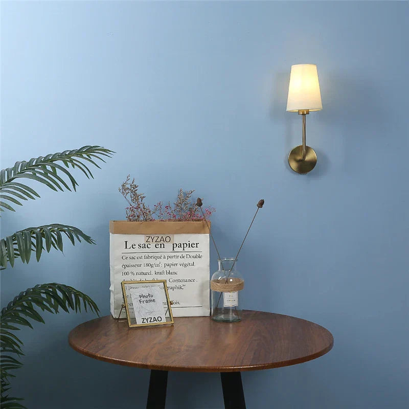 Nordic Minimalismus LED Wandlamp – Moderne Linnen lampenkap voor woonkamer, slaapkamer en trappenhuis decor