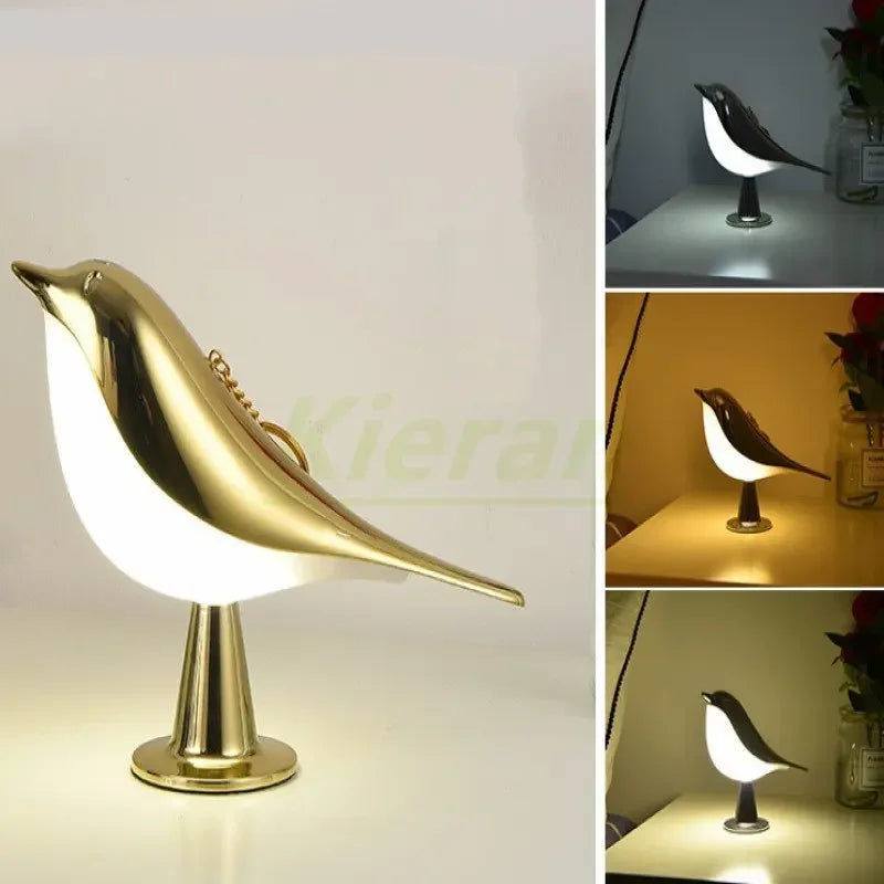 Moderne LED Vogel Bureaulamp – Touch-bediening, 6-10W LED Licht voor Slaapkamer, Studiekamer en Woonkamer – Stijlvol Magpie-Design voor Woondecoratie